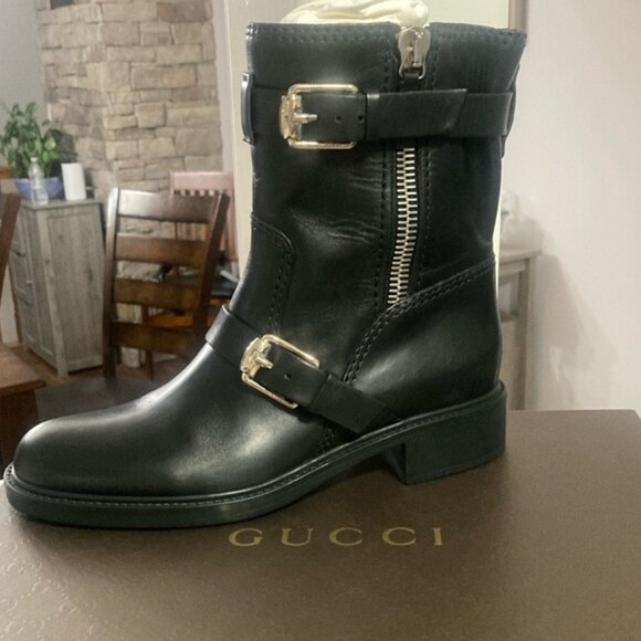 Gucci Shoes - Gucci Bonneville Black Nero Boots NEW IN BOX size USA 8.5 EU 38.5